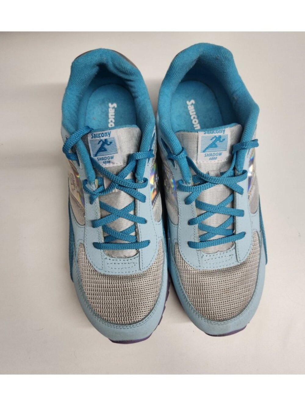 Saucony Shadow 6000 Big Kids 6.5 Women's 8.5 Turquoise Blue - Picture 7 of 8